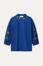 Load image into Gallery viewer, Embroidery Ink Blue Shirt
