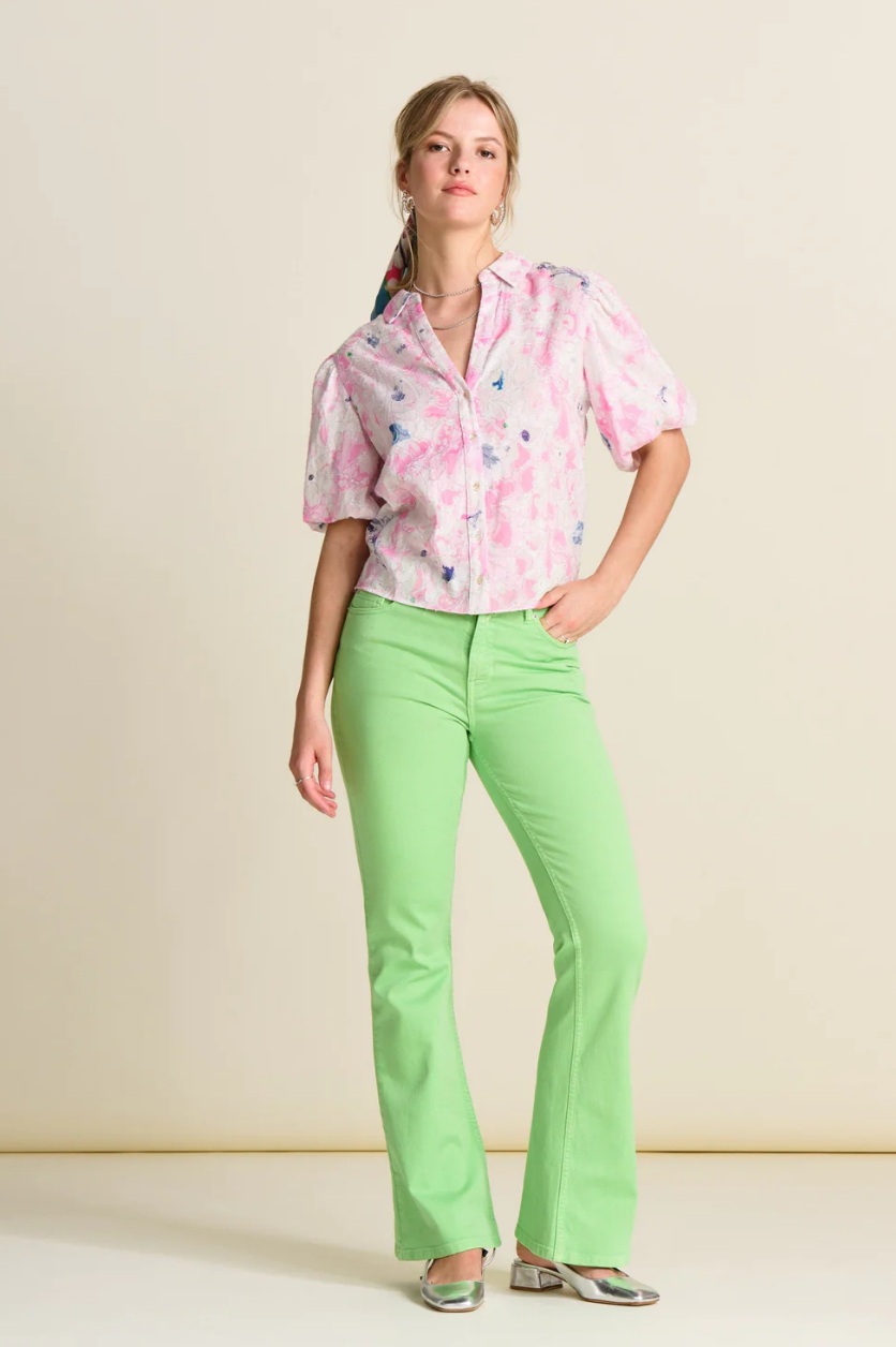 Kate Flare Summer Green Jeans