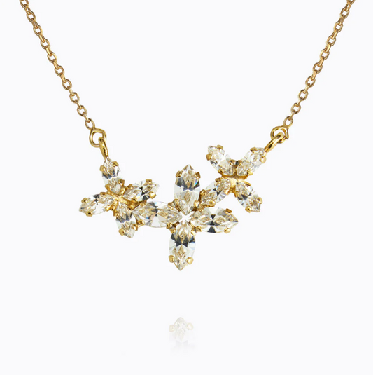 Multi Star crystal necklace gold