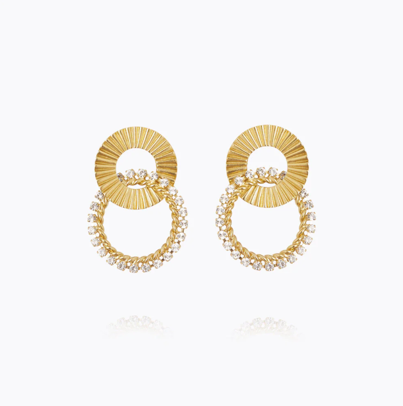 Gianna earrings gold crystal