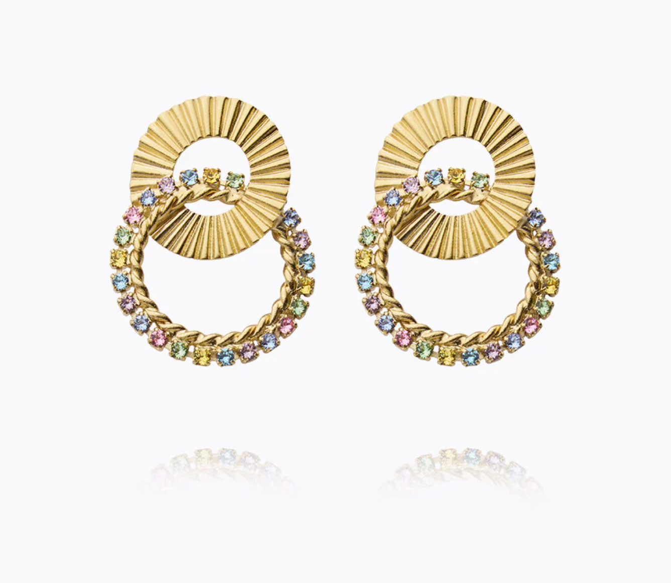 Gianna earrings gold crystal
