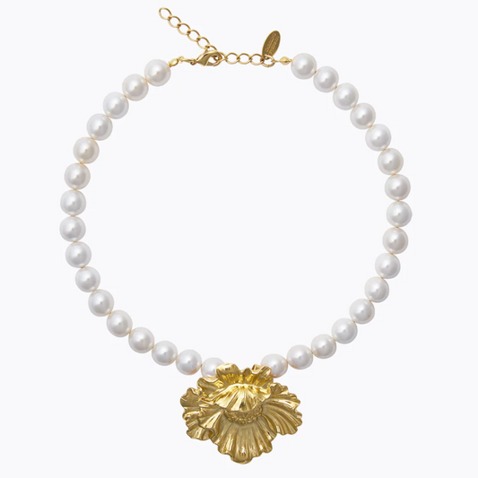 Bibi pearl choker gold