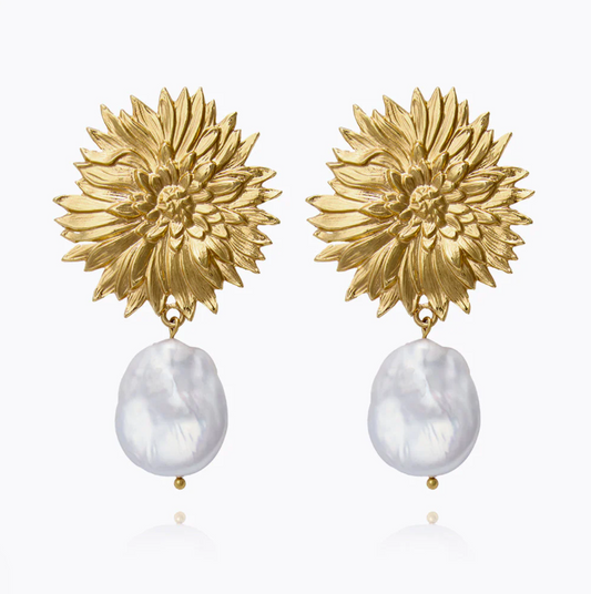 Noeli pearl earrings gold