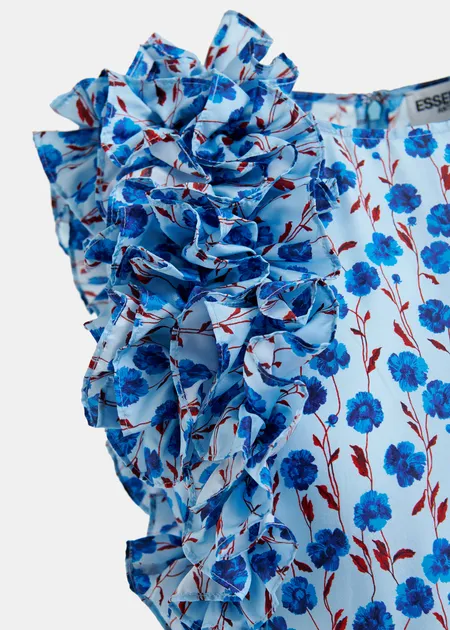 RENTAL Hexico multi ruffle midi dress