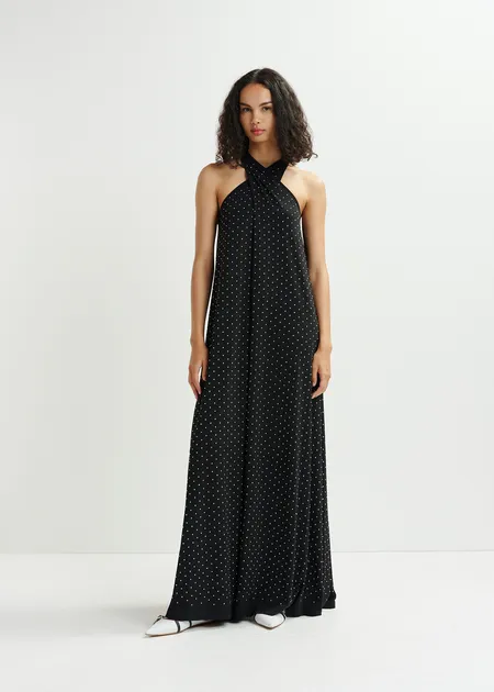 RENTAL Hisha rhinestone maxi dress